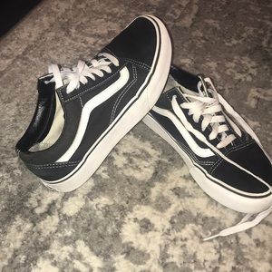 Black and white vans
